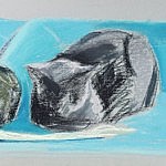 Kisa and Squash | Pastel on Paper | 12 x 18 inches |ca. 1990