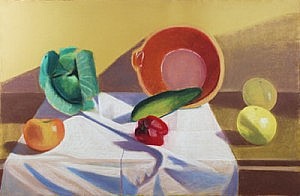 Still Life with French Bowl and Grapefruit | Pastel on Paper | 26 x 40 inches | ca. 1975