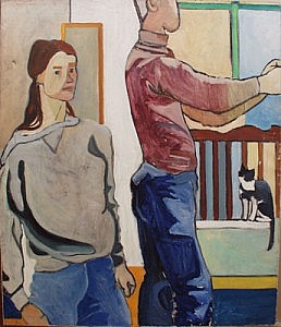 Ulla, Lee and Kisa | Oil on Canvas | 41 x 35 inches  | 1940  
