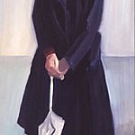 Self Portrait with Dark coat | Oil on Canvas | 68 x 31 inches  | 1994